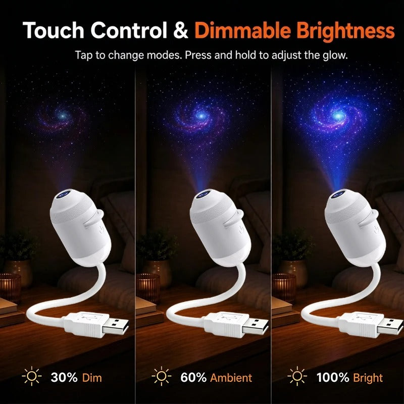CosmosGlow 360 USB Starry Sky Projector & Night Light