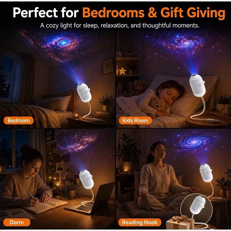 CosmosGlow 360 USB Starry Sky Projector & Night Light